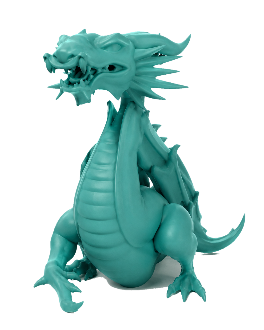 Teal dragon figure